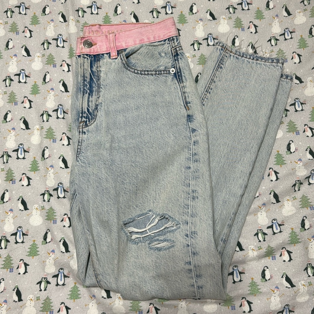 AE Distressed Mom Jean